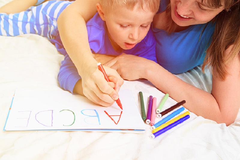 Teaching kids shop to write