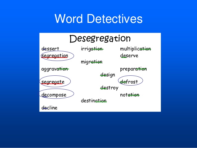 Decompose a word 