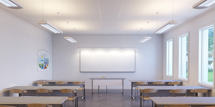 The light of the study room