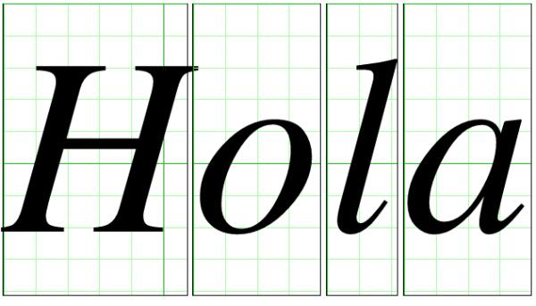 Cursive letter templates
