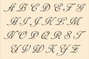 Writing cursive letters